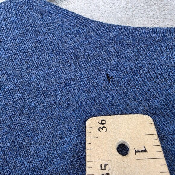 Celeste Poncho Womens One Size Blue Gray Wool Cashmere Blend Colorblock Knit - Picture 9 of 13